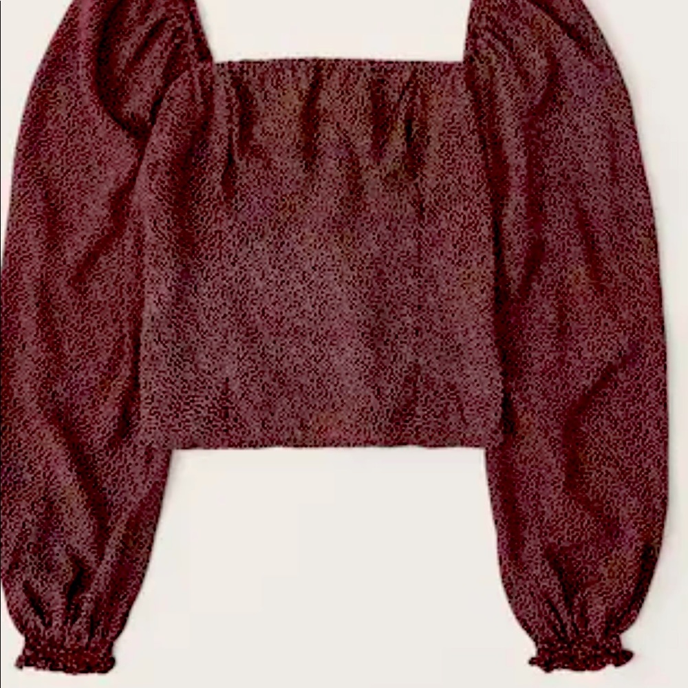 Abercrombie Womens Long Sleeved Square Neck Top